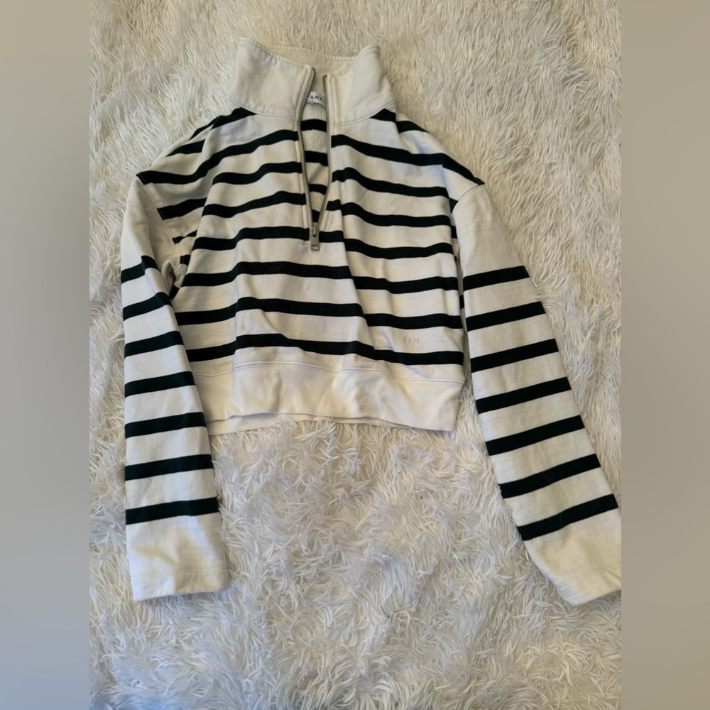Frame crop half zip pullover